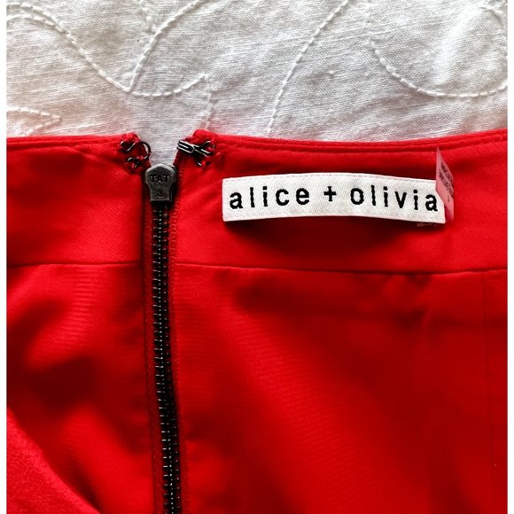 Alice + Olivia Asymmetrical Ruffle Mini Skirt | High-Waisted Nicky Skirt - Picture 6 of 7
